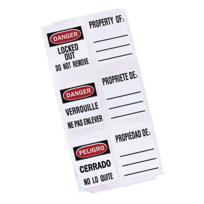 Master Lock S140 Padlock Identification Labels