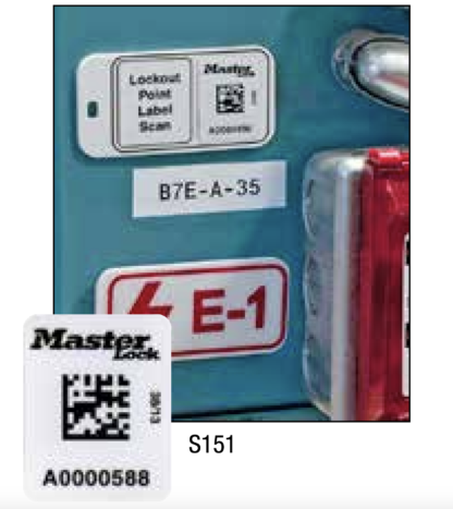 Master Lock S151 HF RFID and Barcode Labels
