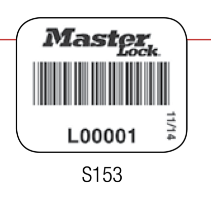 Master Lock S153 HF RFID and Barcode Labels