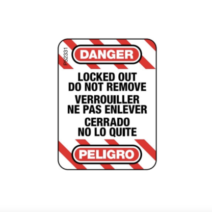 Master Lock S143 Retractable Cable Lockouts Danger Labels for S856/S866