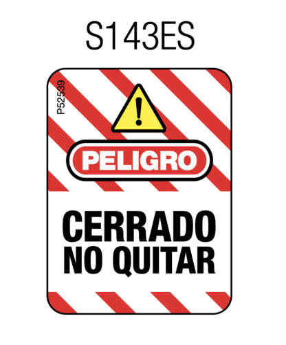 Master Lock S143ES Retractable Cable Lockouts Danger Labels for S856/S866