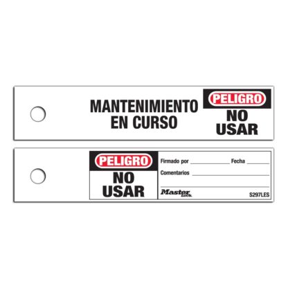 Master Lock S297LES Maintenance Lockout Tags