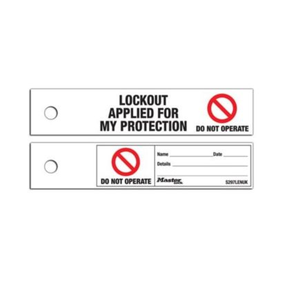 Master Lock S297LENUK Maintenance Lockout Tags